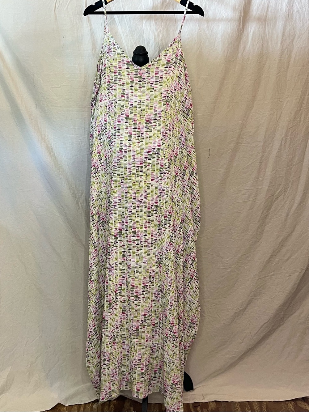 Maxi Slip Dress in Colorful Print